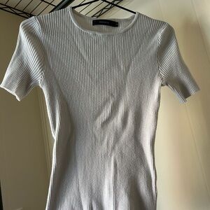 Women's Ribbed White Top